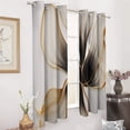 thumbnail image 2 of Blackout Curtains for Bedroom Abstract Flowers Full Room Darkening Grommet Curtains for Living Room,Thermal Insulated Ombre Drapes, 2 of 7