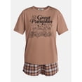 thumbnail image 5 of Peanuts Snoopy Women's and Women's Plus Great Pumpkin Tee and Shorts Sleep Set, 2-Piece, Sizes XS-2X, 5 of 5