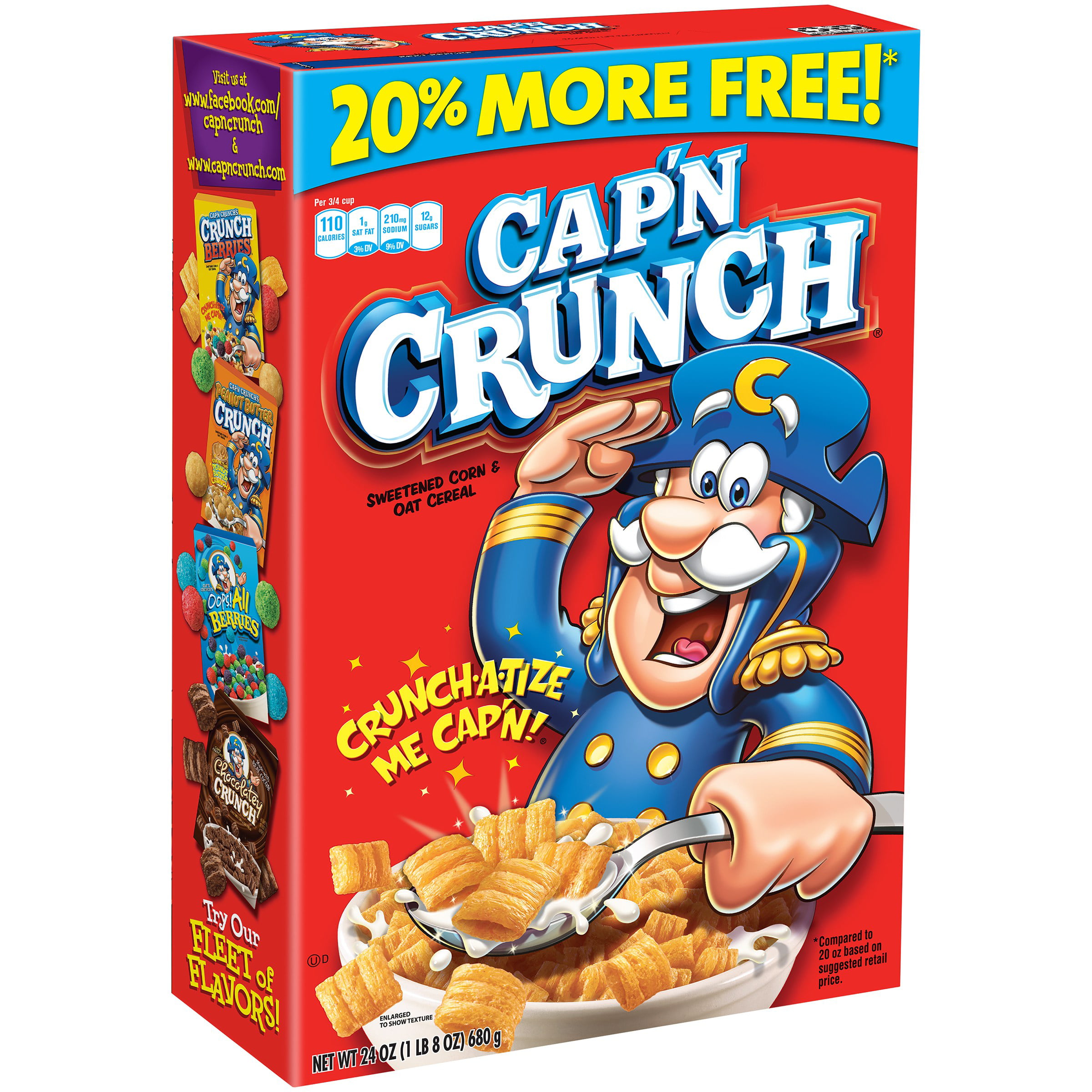 quaker oats cap'n crunch oops all berries nutrition facts
