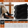thumbnail image 5 of Merino Wool Boot Socks Size 5-9 Thermal Winter Warm Thick Cozy Hiking Socks for Men Women 3 Pairs, 5 of 6