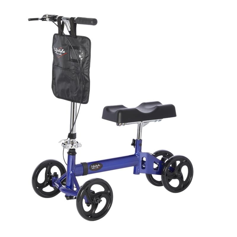 Lifestyle Mobility Aids Lightweight Aluminum Knee Walker with Rack And