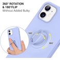 thumbnail image 3 of for iPhone 12 Pro Case, Liquid Silicone Soft Gel Rubber Bumper Shockproof Protective Anti-Scratch Microfiber Lining Cloth Case for Women with Ring for iPhone 12/12 Pro- Purple., 3 of 18