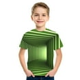 thumbnail image 2 of Glisme Boys Graphic Tees Summer Short Sleeved Round Neck T-Shirt Cool Prints Top Green Tee Size 3-4 Years, 2 of 3