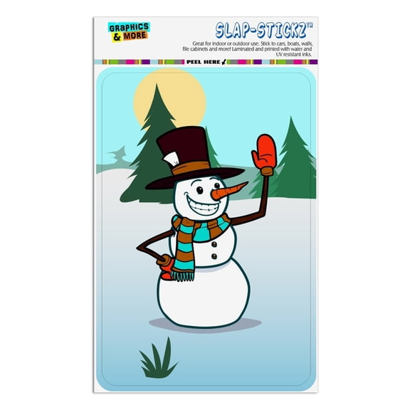 Snowman Waving Christmas Holiday Home Business Office Sign