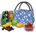 thumbnail image 3 of Balery whiet Snowflake blue background Bolsa de Aislamiento Portátil – Bolsa de Almuerzo con Forro de Aluminio Mejorado, Funda Impermeable y Fácil de Limpiar para Picnic y Caja de Almuerzo, 3 of 6