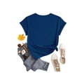 thumbnail image 2 of Playera Blusa De Capybara Recostado Bebiendo Soda Capibara Ropa De Mujer Color Azul Talla Grande Marca Emil SaEs, 2 of 4
