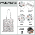 thumbnail image 5 of Cute Dog Canvas Tote Bag – Cartoon Puppy & Paw Print Design, Reusable Cotton Shopping Bag with Artistic Watercolor Dog Illustration for Dog Lovers, Pet Owners, and Animal Fans, 5 of 7