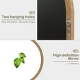 thumbnail image 7 of 71"x37" Wood Rattan Wall Mirror Arched Mirror,Brown, 7 of 7