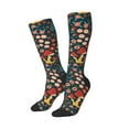 thumbnail image 2 of Bingfone Compression Socks For Women And Men Long Socks For Running Athletic Cycling Nurse-Berries And Flowers, 2 of 9