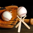 thumbnail image 3 of Soporte de exhibición de béisbol TANGJMXG Juego de 4 mini bates de 150 x 14 mm y 1 anillo de madera, 3 of 3