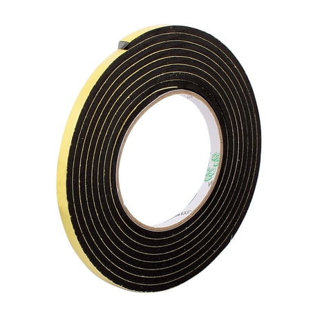 Black EVA 0.8CM Wide 4M Length 3MM Thick Single Sided Shockproof Sponge Tape
