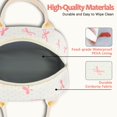 thumbnail image 2 of Lunch Bag for Women Men - Cute Corduroy Insulated Tote Box, Large Capacity Reusable Cooler Bag for Work, Picnic, Travel,Pink Butterfly, 2 of 9