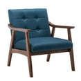 thumbnail image 4 of Convenience Concepts Take a Seat Natalie Accent Chair, Dark Blue Fabric/Espresso, 4 of 11