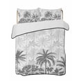 thumbnail image 2 of Palm Trees Twin XL Size Down Alternative Comforter, Lightweight Comforter Quilt Bedding Set with Pillow Shams Black Grey Tropical Plants Summer Forest All Seasons Bed Comforter Duvet Insert 68"x98", 2 of 7