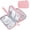 Pink, variant on QenASHaing Travel Cable Organizer Pouch, Double Layer Electronic Accessories Carry Case for Cords Chargers Phone and Earphones