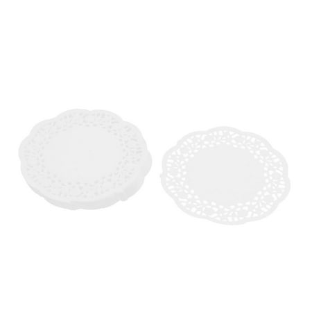 Christmas Cake Shop Paper Disposable Cake Cupcake Holder Table Placemat White 11.5cm Dia 100pcs ()