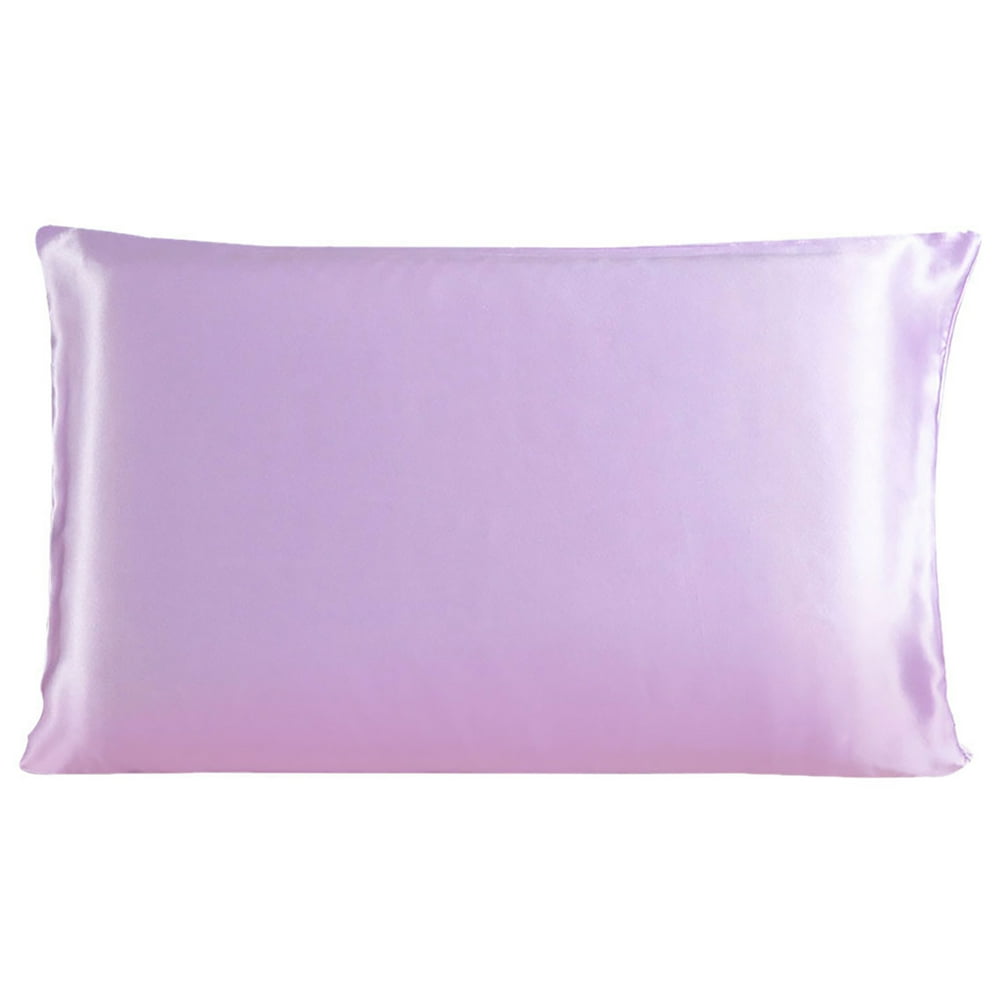 100 Silk Fabric Pillow Case Cover Pillowcase 1pc Light Purple King