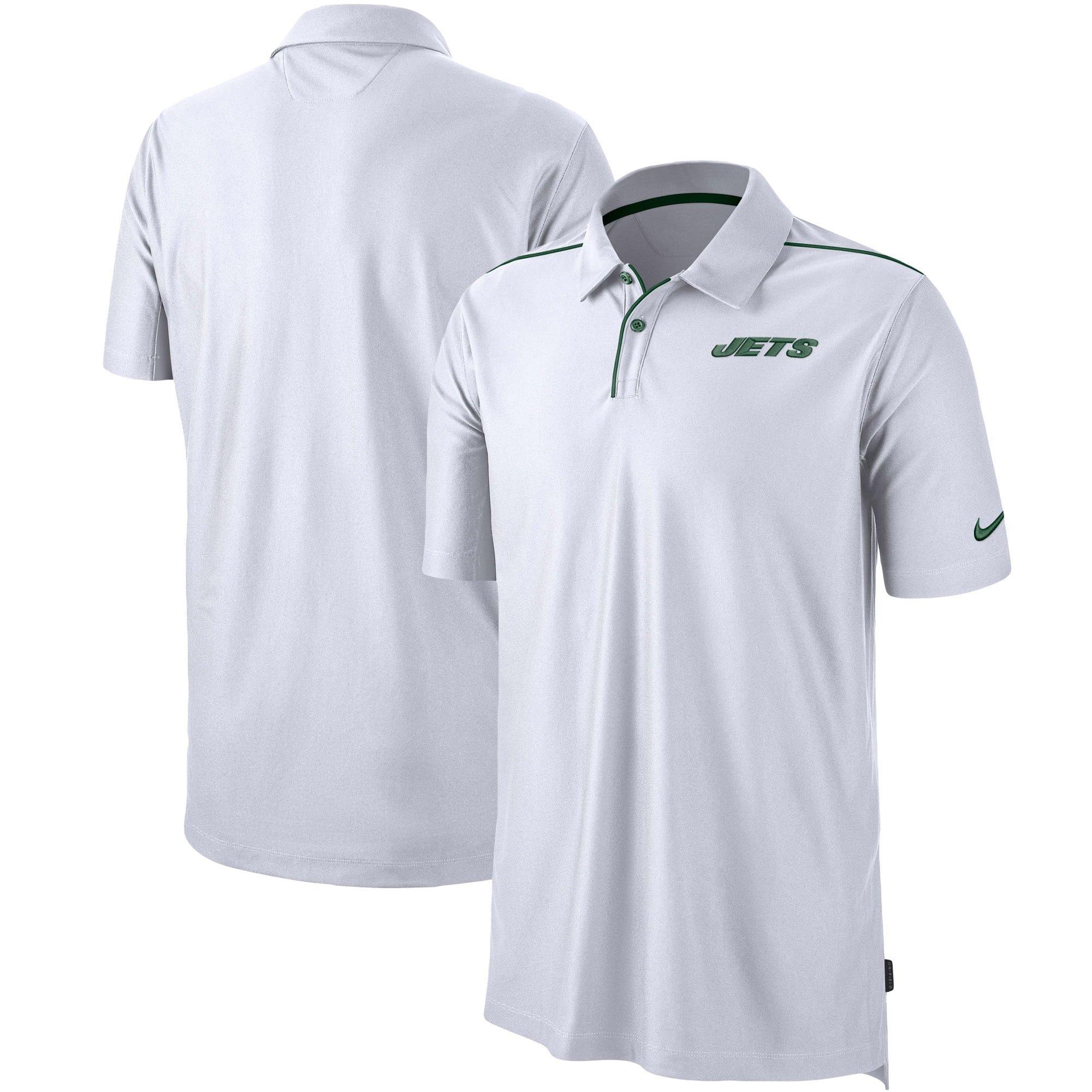 New York Jets Nike Sideline Team Issue Performance Polo White