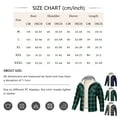 thumbnail image 3 of Xyxonk Shirts for Men Plaid Flannel Button Down Hoodie 2025 Big and Tall Fall Jackets with Pockets Work Long Sleeve Clothes,Green M, 3 of 4