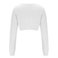thumbnail image 5 of EchfiProm Cropped Sweaters for Women White Pullover V Neck Office Long Sleeve Holiday Adults Outfits Slim Fit, 5 of 9