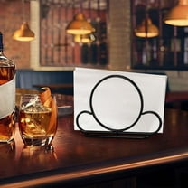 Metal Napkin Holder for Table, Iron Freestanding Tissue Dispenser Circle Standing Napkin Dispenser for Kitchen Dining Farmhouse Bar Cafe Napkin Holder