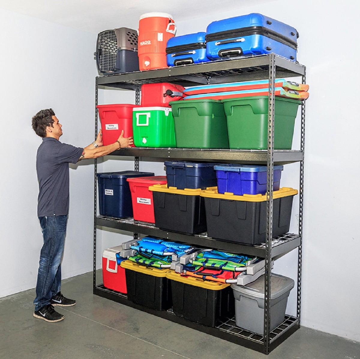MonsterRAX 24" x 72" x 84" Garage Shelving Rack - Hammertone