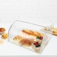 thumbnail image 4 of TABLETREANDS 1Pcs Corner Bread Box for Kitchen Counter Transparent Plastic with Airtight Design, 4 of 8