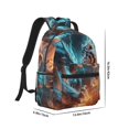 thumbnail image 2 of Goofa Blue Dragon And White Tiger Pattern Comfortable Student Backpack - Ergonomic Design, Durable, Water-Resistant, Multi-Compartment,Travel, and Outdoor Activities, 2 of 5
