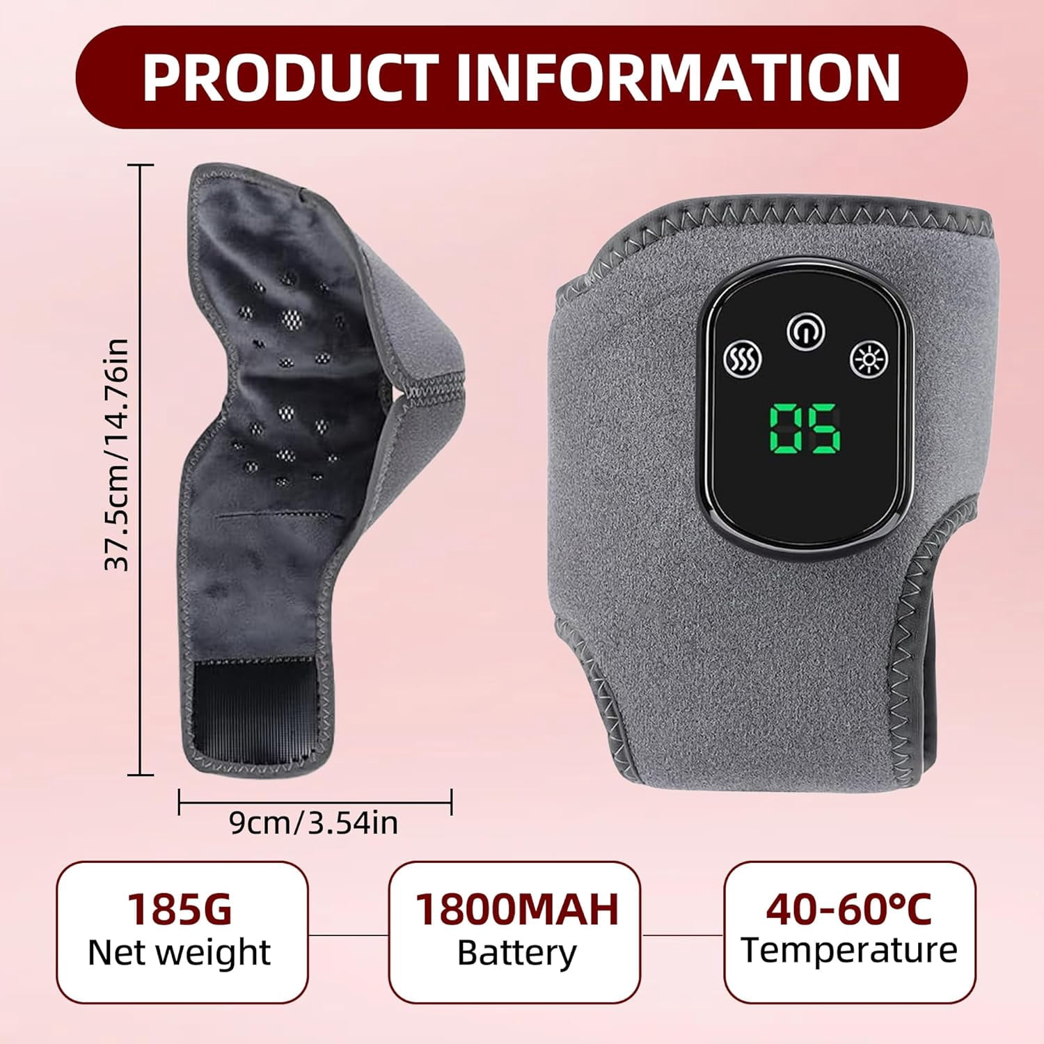 YUSUIYI Foot Massager, Triple Method Massager,3-Speed Vibration & 5-Temperature Settings，Foot Relief,Compact & Portable for All Ages