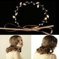 thumbnail image 1 of Moda Mujer Oro Hojas Rhinestone Per Nupcial Honor Diadema Fiesta De Bodas Headwrap Hair Vine Headpiece Macarena Hojas de oro Vine Hair, 1 of 8