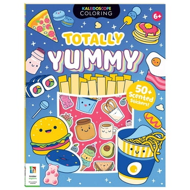 Hinkler Kaleidoscope Coloring Stickers Totally Yummy for Children Age 6 and up, 48 Pages