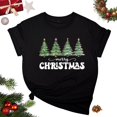 thumbnail image 1 of Fiudx Ofertas Del Día Blusa de Manga Corta con Estampado de Moda para Mujer, Divertida Camiseta con Cuello Redondo, 1 of 3