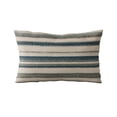 thumbnail image 5 of Plutus Brands Blue Plutus Lanes Stripe Luxury Throw Pillow 18 in x 18in, Double Sided 18" x 18", 5 of 9