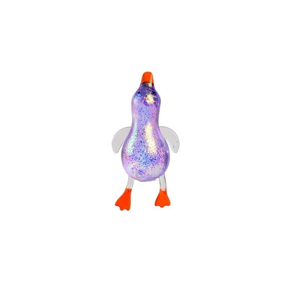 Cute Glitter Duck Squishy Pinch Toy, Sparkly Soft Squeeze Toys Stress Ball Duck Figurine for Relief & Desk Decor, Gift for All Ages