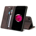 thumbnail image 3 of Allytech iPhone 7 Case, iPhone 8 Case, iPhone SE 2020 Case, PU Leather Kickstand Wallet Card RFID Blocking Magnetic Folio Holder, Book Style Anti-Scratch Phone Case For iPhone 7/8/SE 2020,Brown, 3 of 14