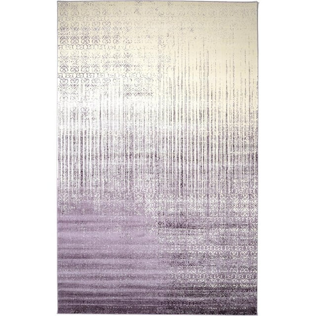Unique Loom Del Mar Ombre Print Area Rug 10' 6 x 16' 5 Rectangle Purple/Ivory