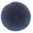 thumbnail image 2 of Mina Victory Life Styles Round Ruched Farmhouse Velvet Throw Pillow in Navy, 2 of 5