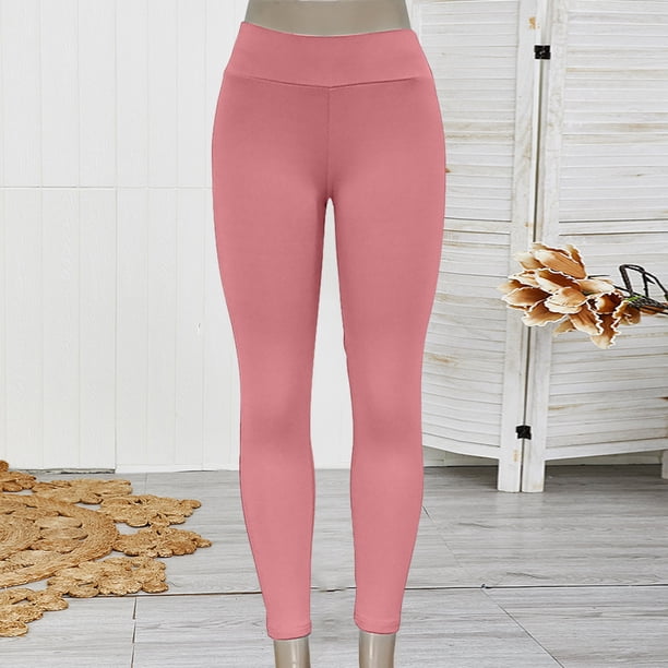 Pantalones de yoga para mujer Pantalones deportivos de cintura alta para entrenamiento de ocio (Rosa S)