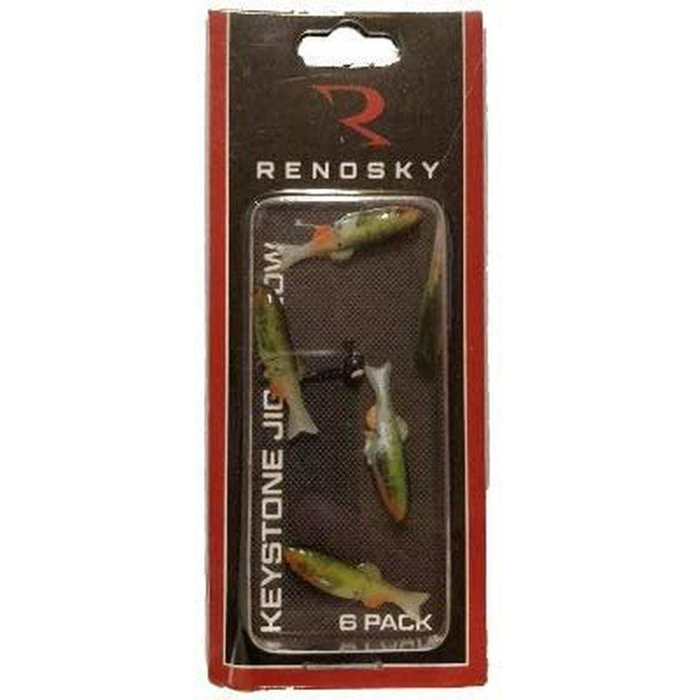 Renosky, Keystone Jig Minnow, Dace, 1/6 oz., 6 Count, Soft Baits
