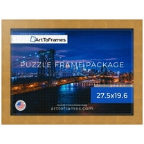 ArtToFrames 27.5x19.6 Inch - 70x50 CM Gold Puzzle Frame for 1000 piece Puzzles.2.00 Inch Custom MDF Puzzle Frames, Metallic Gold - Comes with Economy Acrylic
