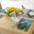 thumbnail image 4 of Ambesonne Marine Place Mats Set of 4, Sea Cave on Zakynthos, Standard Size, Tan Pale Blue, 4 of 6