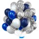 thumbnail image 1 of Globos de látex PartyWoo azul marino y plateado de 12 pulgadas, 100 unidades, 1 of 1