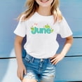 thumbnail image 2 of TZEWGL Tops For Infnat Short Sleeve Crew Neck Monthly Word Prints Clothing For Kids size 3-4T, 2 of 4