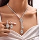thumbnail image 1 of Fiudx Conjunto de Collar, Pulsera y Pendientes con Perlas y Diamantes para Mujer, Colgante y Accesorios, 1 of 7