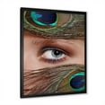 thumbnail image 2 of Designart 'Peacock Feathers and Eye' Bohemian & Eclectic Framed Art Print, 2 of 4