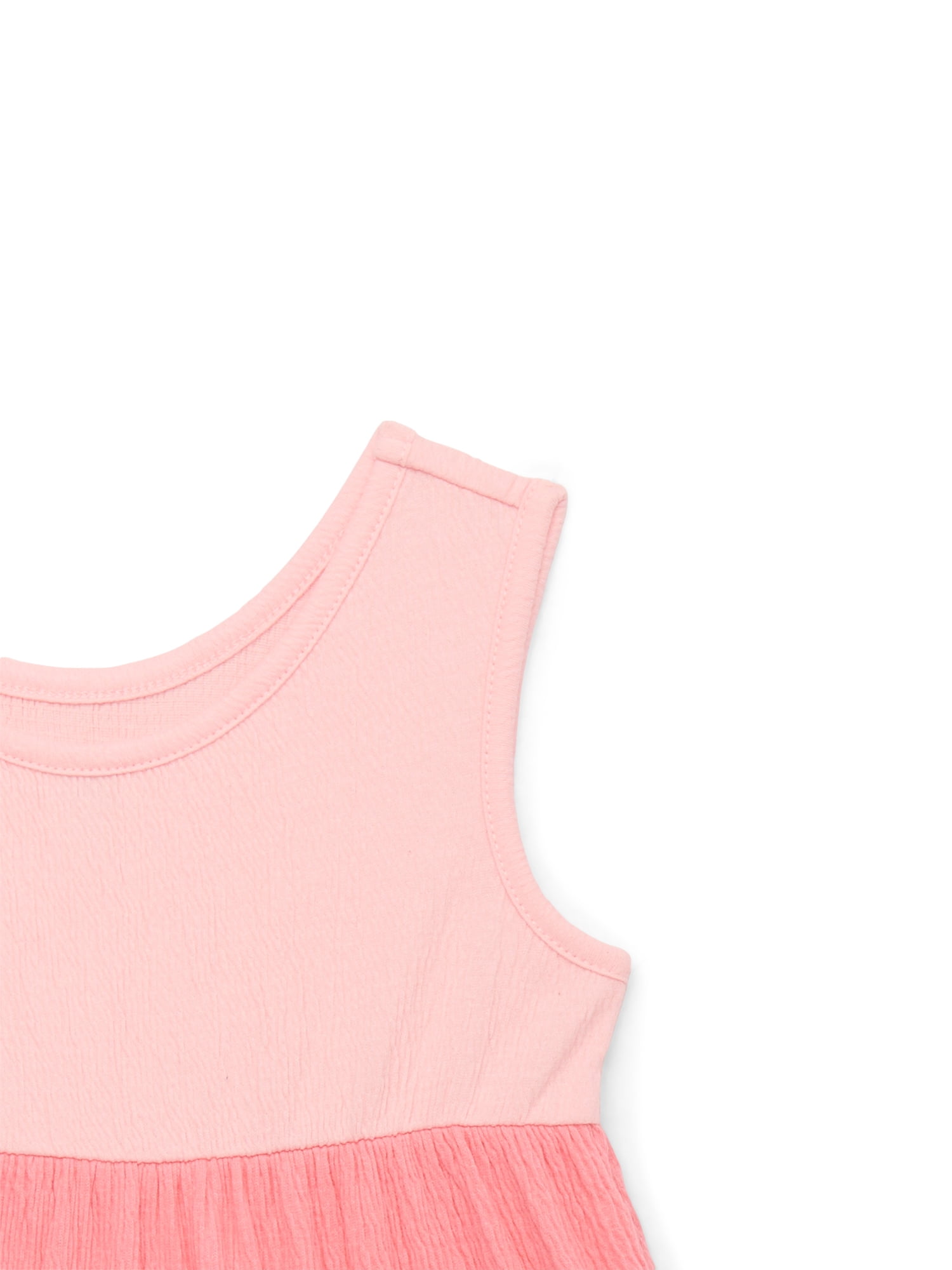 Wonder Nation Toddler Girls Tiered Colorblock Dress, Sizes 12M-5T