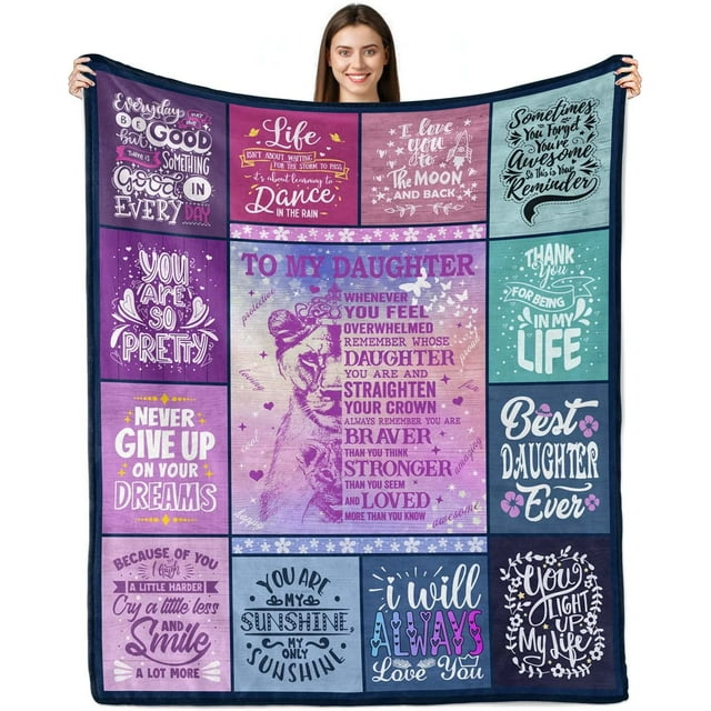 Daughter Birthday Blanket Throw Blanket for Adult Daughter Gifts