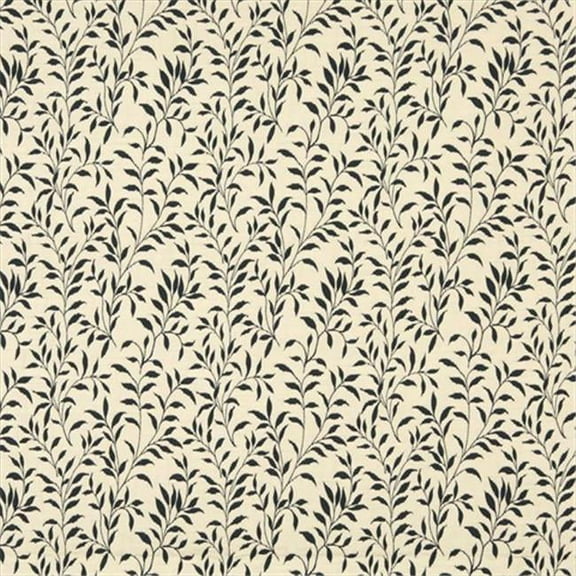 Designer Fabrics F412 54 in. Wide Navy Blue And Beige Floral Matelasse Reversible Upholstery Fabric