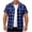 Blue, variant on Kaemgyyd Men's Plaid Shirt Jacket Short Sleeve Regular Fit Work Shirt Shacket Button Down Casual Outdoor Fishing Shirt with Pocket