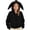 Black-FLHb, variant on Girls Cute Rabbit Ear ZipāUp Hooded Jacket Kids Long Sleeve Loose Casual Outerwear Children Hoodie Coat 7-8 Year Grey